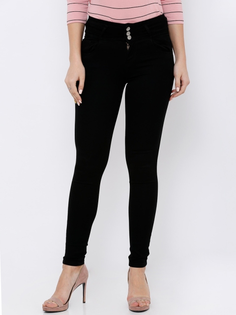 

Kraus Jeans Women Black Skinny Fit High-Rise Stretchable Jeans