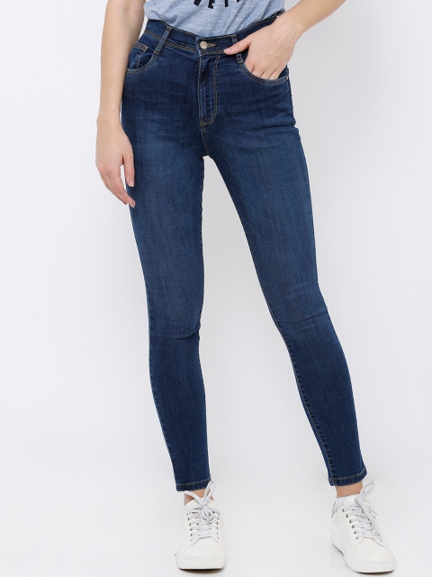 

Kraus Jeans Women Blue Skinny Fit High-Rise Light Fade Stretchable Jeans