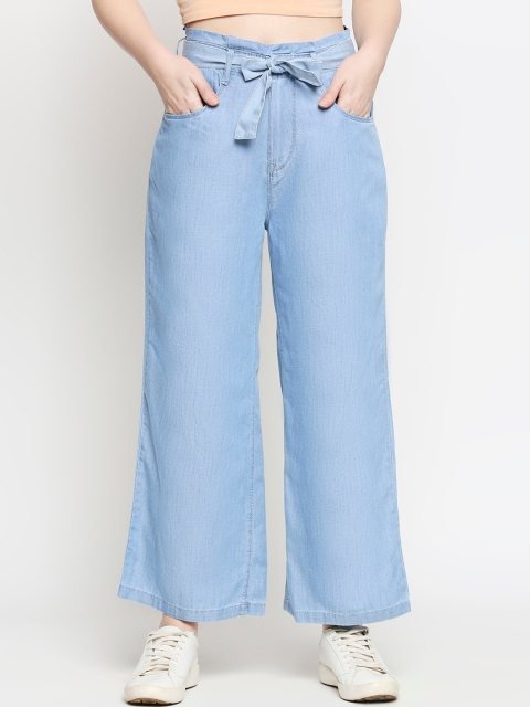 

Kraus Jeans Women Blue Wide Leg High-Rise Stretchable Jeans