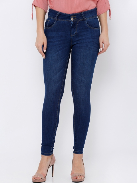 

Kraus Jeans Women Blue Skinny Fit High-Rise Light Fade Stretchable Jeans