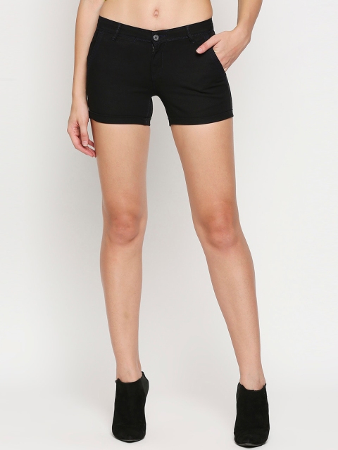 

Kraus Jeans Women Black Hot Pants Shorts