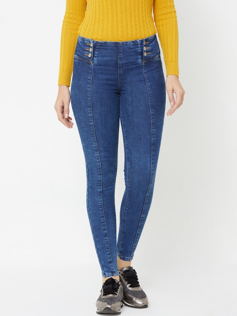 

Kraus Jeans Women Blue Skinny Fit High-Rise Stretchable Jeans