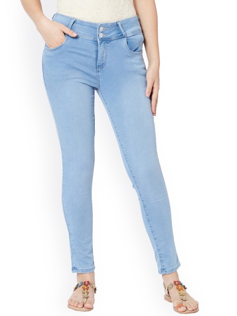 

Kraus Jeans Women Blue Skinny Fit High-Rise Heavy Fade Stretchable Jeans