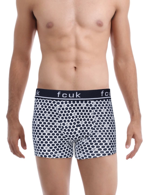 

FCUK Navy & White Dot Print Trunks FTR01, Navy blue