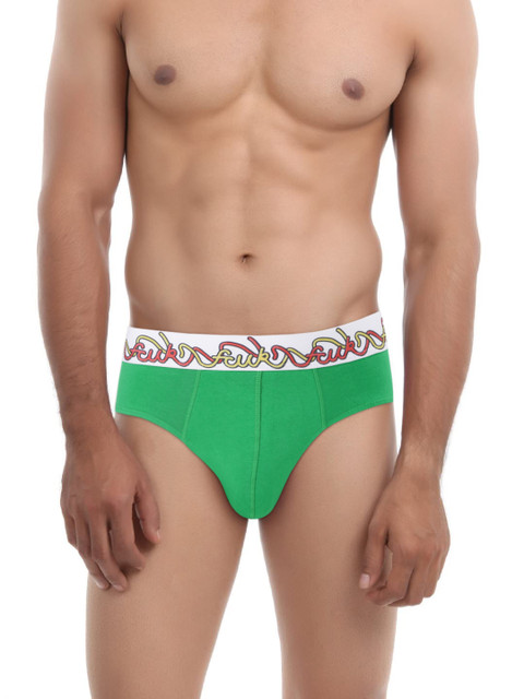 

FCUK Bold Men Green Hip Briefs CBR05