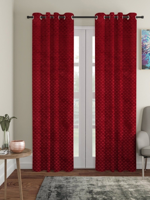

Molly & Michel Set of 2 Red Door Curtain