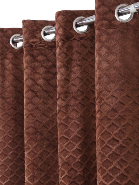

Molly & Michel Brown Set of 2 Window Curtain