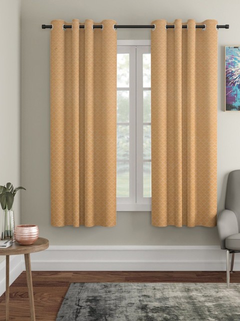

Molly & Michel Beige Set of 2 Window Curtains