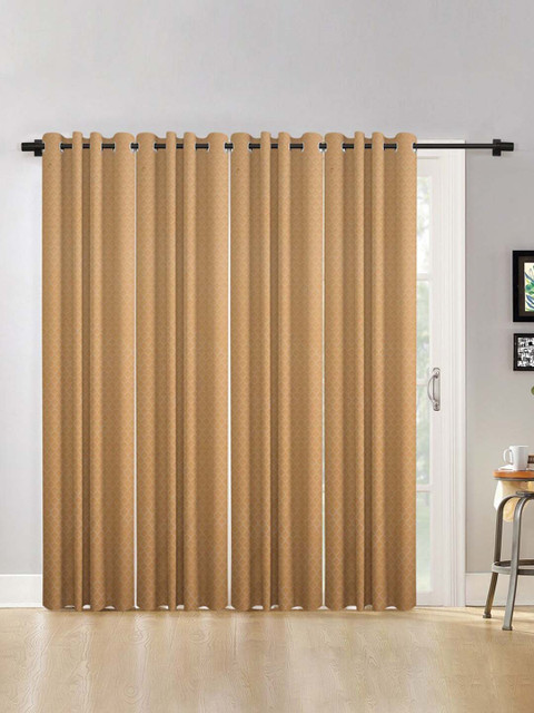 

Molly & Michel Cream-Coloured Set of 4 Long Door Curtain