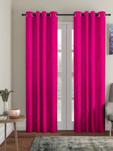 

Molly & Michel Pink Set of 2 Long Door Curtain