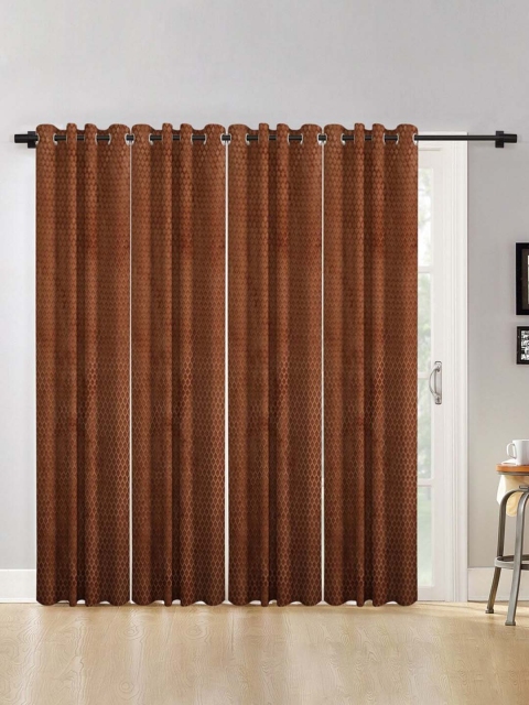 

Molly & Michel Brown Set of 4 Door Curtain
