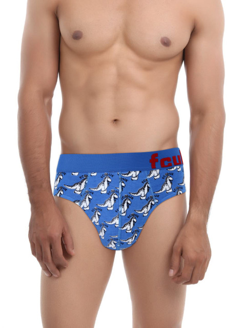 

FCUK Furore Men Blue Printed Hip Briefs FBR02