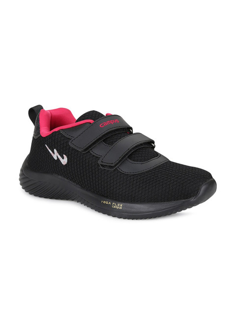 

Campus Women Black Mesh Running Shoes