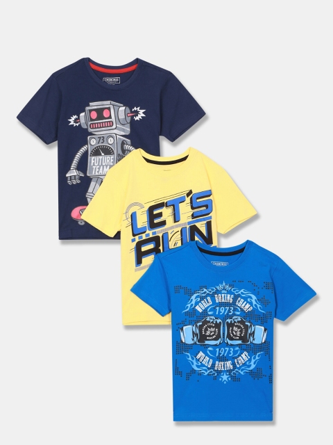 

Cherokee Boys Assorted Typography 3 Printed Applique T-shirt