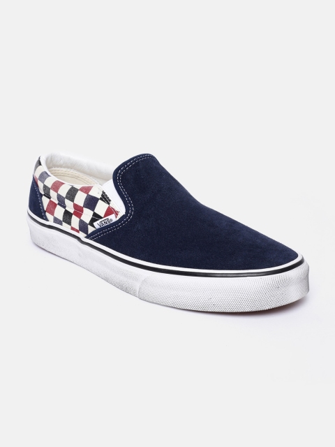 

Vans Unisex Blue Printed Slip-On Sneakers