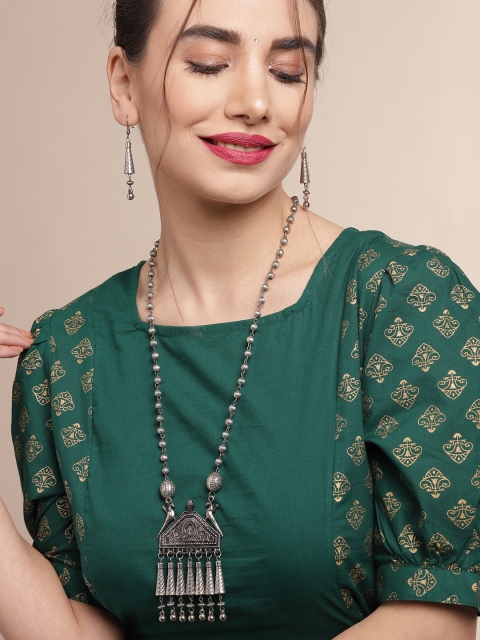 

Sangria Oxidised Silver-Toned Jewellery Set