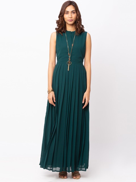 

Iti Green Georgette Maxi Dress