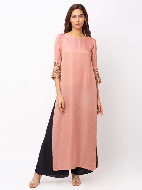 

Iti Navy Blue Georgette Maxi Dress