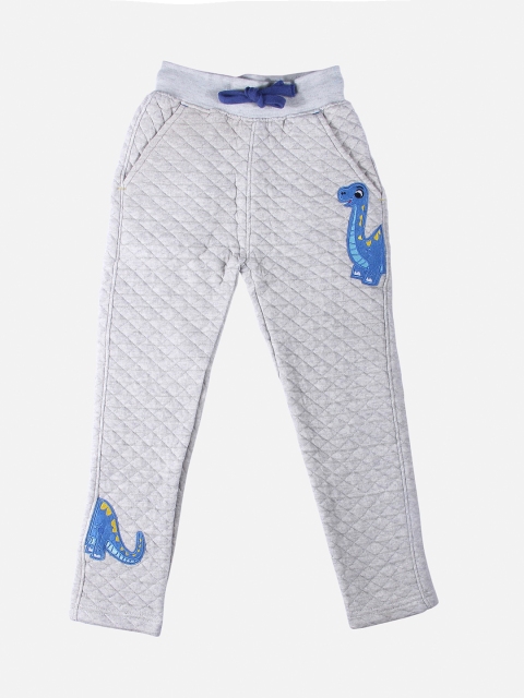 

GOJI Boys Grey & Blue Dino The Dinosaur Printed Track Pants