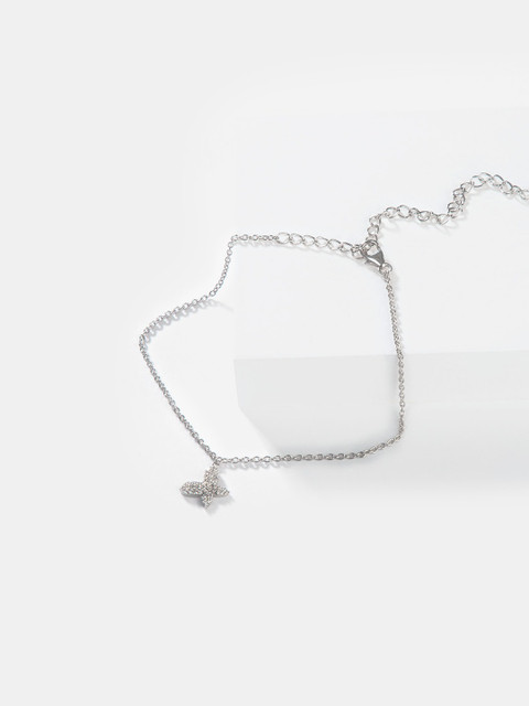 

SHAYA 925 Sterling Silver Fly On Butterfly Anklet