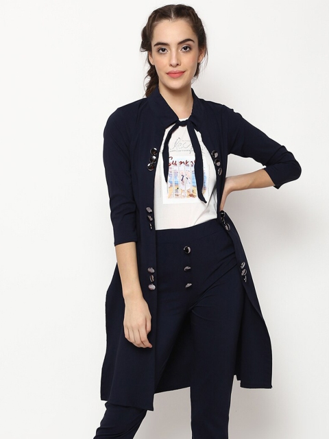 

V2 Value & Variety Navy Blue Regular Crop Top