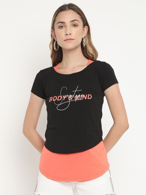 

V2 Value & Variety Coral Colourblocked Regular Top