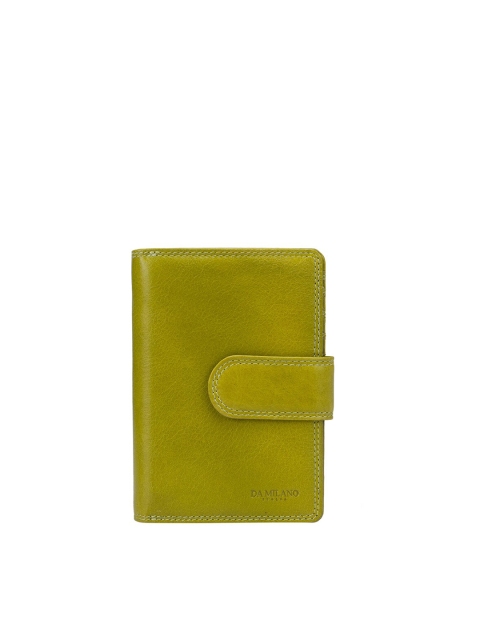 

Da Milano Women Green Textured Leather Two Fold Wallet