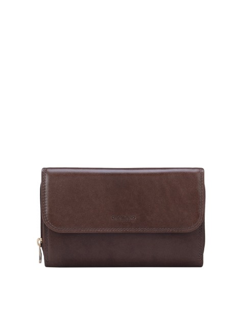 

Da Milano Women Brown Leather Three Fold Wallet