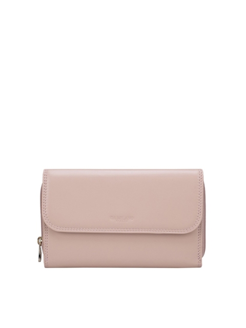 

Da Milano Women Pink Leather Zip Around Wallet