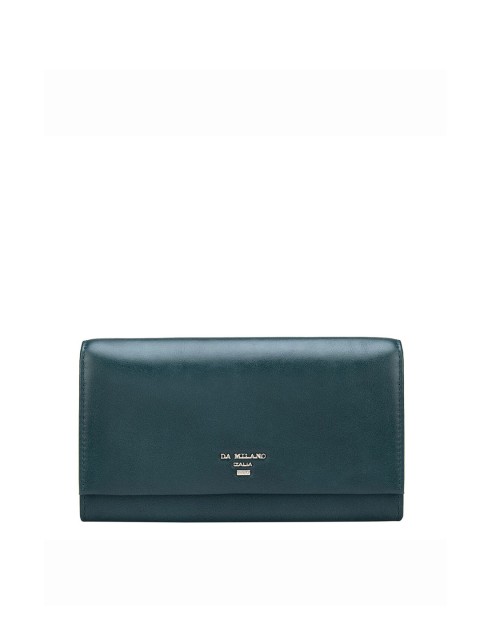 

Da Milano Women Green Leather Two Fold Wallet
