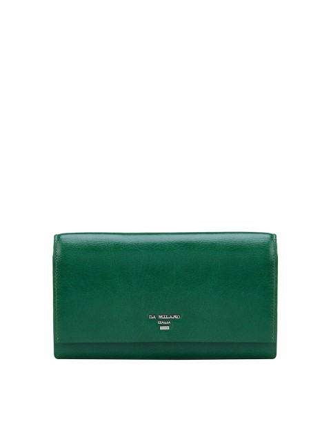 

Da Milano Women Green Leather Two Fold Wallet