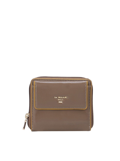 

Da Milano Women Brown Leather Zip Around Wallet