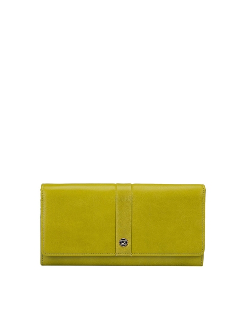 

Da Milano Women Green Leather Two Fold Wallet