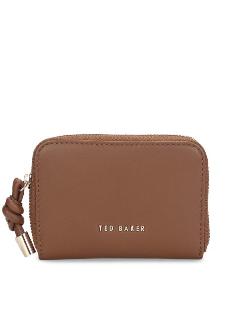 

Ted Baker Brown Leather Structured Mini Handheld Bag