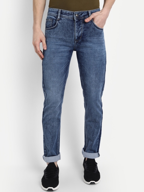 

BROADSTAR Men Blue Slim Fit Low Distress Light Fade Stretchable Jeans