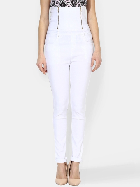 

TULIP 21 Women White Solid Pure Cotton Jeggings
