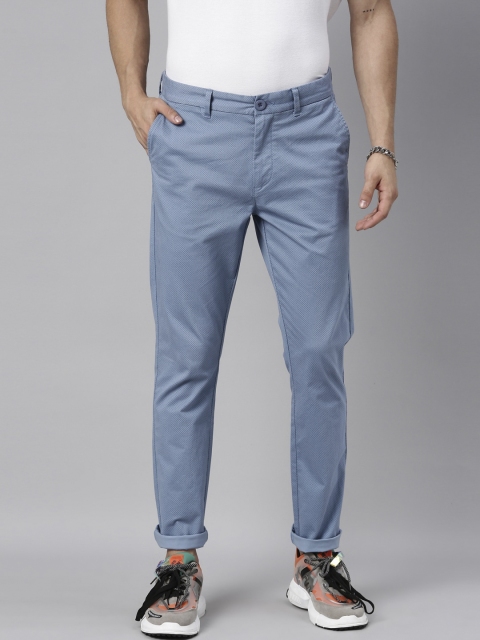 

Breakbounce Men Blue Slim Fit Chinos Trousers