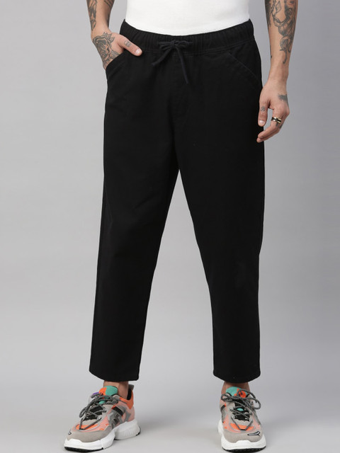 

Breakbounce Men Black Loose Fit Trousers