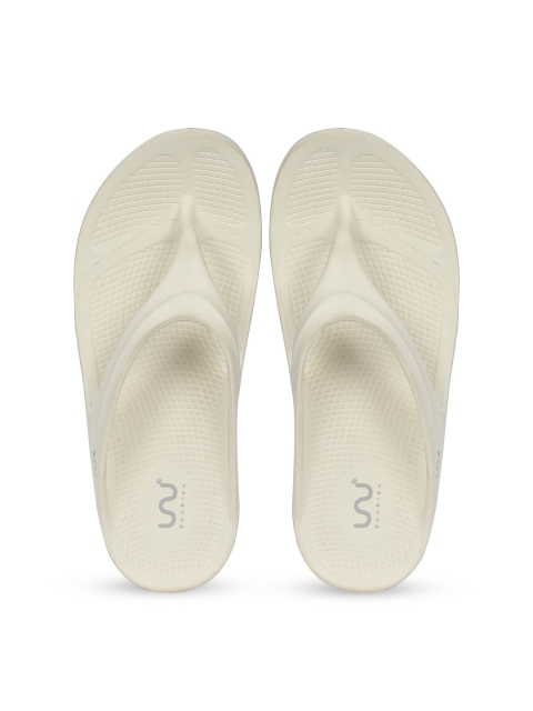 

Doubleu Women White Rubber Thong Flip-Flops