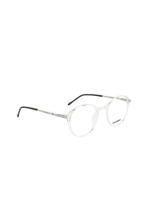 

Gold Berg Unisex Transparent & White Full Rim Round Frames GB-NSP1041-C10