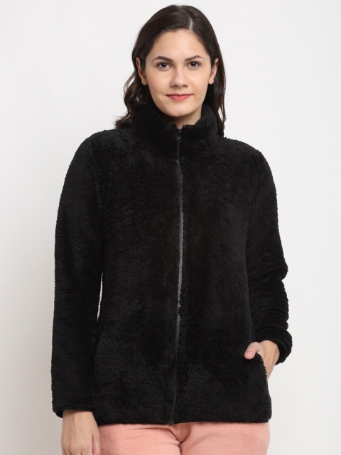 

Kanvin Women Black Fur Sweatshirt