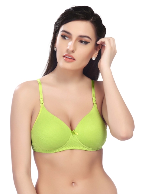 

Lady Love Lime Green Medium-Coverage T-shirt Bra LLBR8041