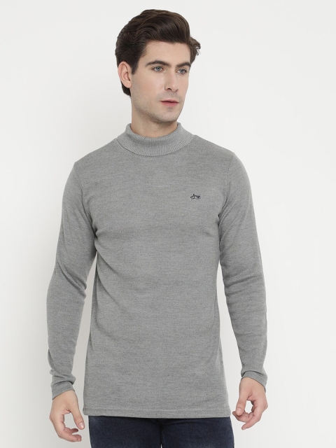 

V2 Value & Variety Men Grey Solid Pullover Acrylic Sweater