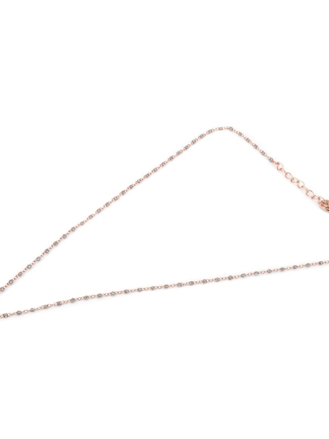 

Ted Baker Rose Gold-Toned & Pink Swarovski Crystals-Studded Heart Shaped Pendant