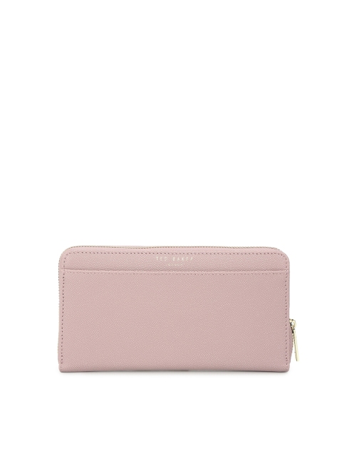 

Ted Baker Women Pink Solid Zip Around Wallet