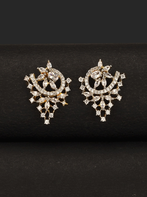 

Studio Voylla Gold-Toned Geometric Chandbalis Earrings