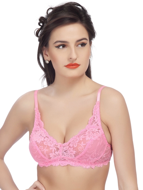 

Lady Love Pink Medium-Coverage Lace Bra LLBR8062