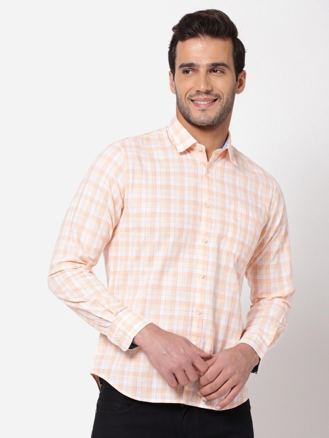 

AD By Arvind Men White Tartan Checks Opaque Checked Casual Shirt