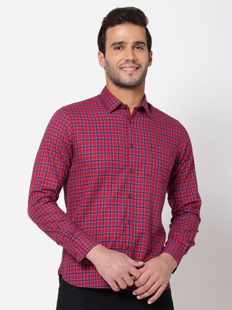 

AD By Arvind Men Red Grid Checked Casual Shirt