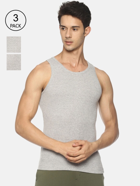 

Soul Space Men Grey Set of 3 Cotton Innerwear Vest